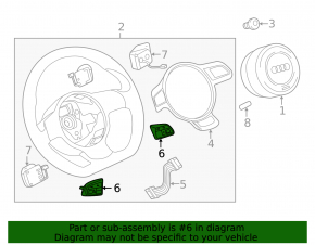 Кнопки управления на руле левые Audi Q5 8R 13-17 тип-1