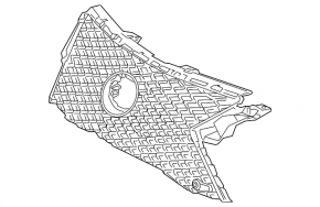 Решетка радиатора grill верхняя Lexus RX350 RX450h 16-19 F-sport, под парктроники, без камеры