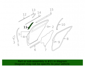 Накладка двери боковая задняя левая Infiniti G25 G35 G37 4d 06-15