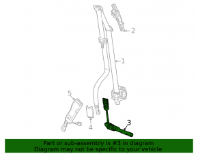 Pretensionator centură de siguranță pentru pasager Chevrolet Equinox EV 24-26