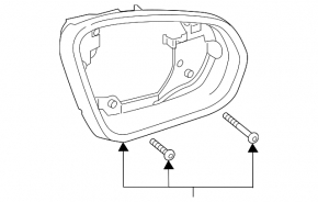 Корпус зеркального элемента левый Mercedes A-class V177 19-22
