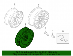 Запасное колесо докатка Ford Flex 09-19 155/70 R17