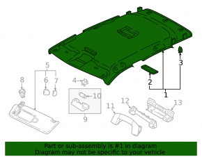 Обшивка потолка VW Tiguan 18-24 черн без люка
