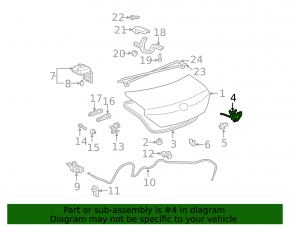 Замок крышки багажника Toyota Solara 2.4 04-08