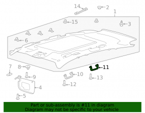 Ручка потолка задняя левая Ford Escape MK3 13-19 серая