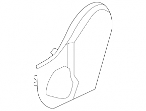 Decorația scaunului pasagerului lateral stânga Nissan Rogue 21-24 negru, mic