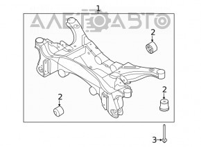Подрамник задний Ford Escape MK4 20-26 FWD