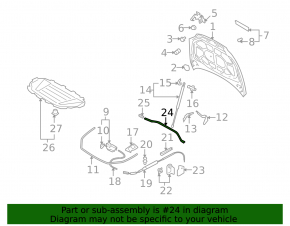 Garnitura capota spate Audi Q7 4L 10-15