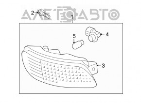 Катафот заднего бампера левый птф Lexus RX330 RX350 RX400h 04-08 скол на стекле