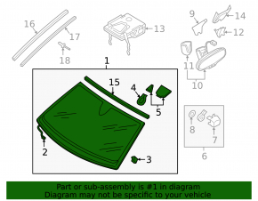 Лобовое стекло Audi A4 B9 17-25