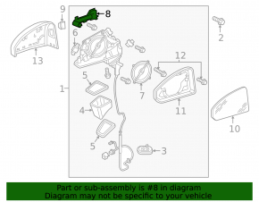 Поворотник зеркала правый Audi A4 B9 17-19