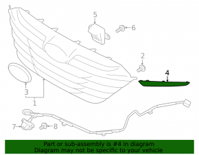 Grilă radiator stânga pentru Subaru Legacy 2023-25 rest.