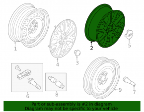 Диск колесный R16 5*108 Ford Fusion mk5 13-20 тип 1