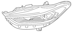 Фара передняя левая в сборе Ford Fusion mk5 17-20 LED