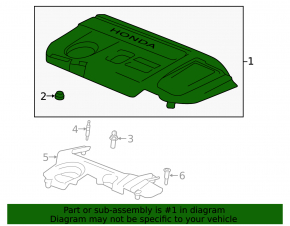 Накладка двигателя Honda Accord 18-22 2.0Т