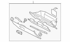 Перчаточный ящик, бардачок Subaru Forester 14-18 SJ серый, царапина