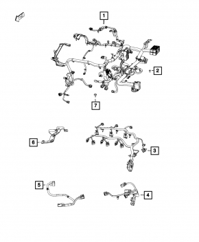 Проводка моторная Jeep Cherokee KL 19-22 3.2