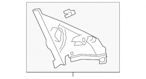 Заглушка бокового зеркала левая Honda Civic X FC 16-21 4d черная