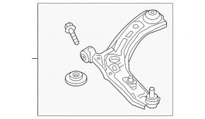 Рычаг нижний передний левый Mazda 3 21-26 4d Japan Build
