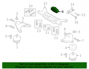 Подушка кпп задняя Ford Mustang mk6 15-23 5.0