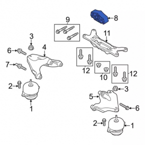 Подушка кпп задняя Ford Mustang mk6 15-23 5.0