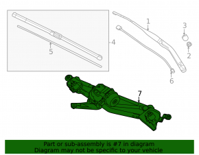 Legătură ștergătoare de parbriz cu motor Mazda CX-90 24-26
