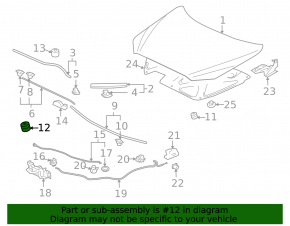 Отбойник капота левый Mitsubishi Outlander 14-22