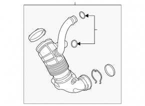Conductă de aer de la carcasa filtrului de aer BMW X5 G05 23-25 B58