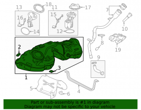 Топливный бак Chevrolet Camaro 16- 2.0, 3.6