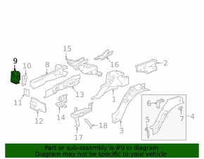 Suport lonjeron stânga Honda Accord 18-22