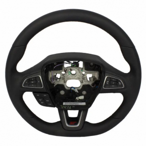 Руль голый Ford Focus mk3 15-18 рест, кожа черн, подогрев