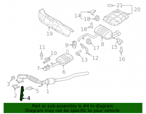 Кронштейн глушителя передний VW CC 08-17