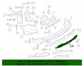 Накладка губы заднего бампера BMW X5 G05 19-23