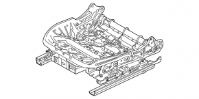 Scaun pasager BMW X3 G01 18-21 cu airbag, electric, piele neagră