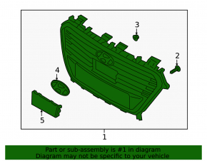Решетка радиатора grill Hyundai Sonata 16-17 Hybrid, под радар