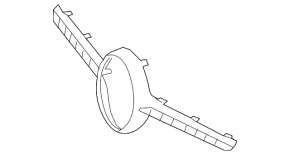 Накладка решетки радиатора grill Mercedes C-class W205 19-21 под камеру