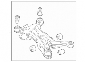Подрамник задний Mercedes H247 GLA 20-26 AWD