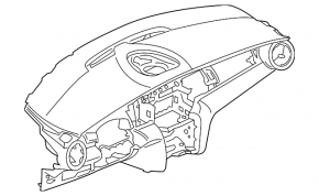 Торпедо передняя панель без AIRBAG Mini Cooper F56 3d 14-21 сер