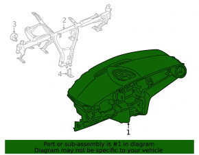 Торпедо передняя панель без AIRBAG Mini Cooper F56 3d 14-21 сер