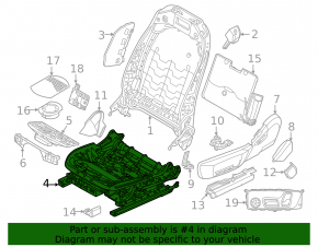 Водительское сидение BMW X3 G01 18-21 с airbag, механич, кожа бежевое