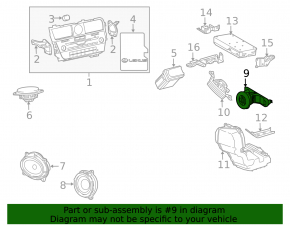 Пищалка дверная задняя левая Lexus RX350 RX450h 16-22