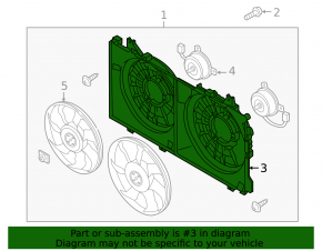 Диффузор кожух радиатора голый Mazda 3 14-18 BM 2.0 2.5