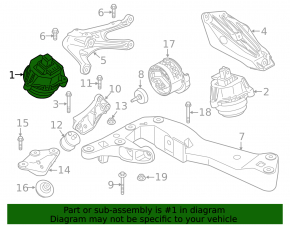 Подушка двигателя правая BMW 7 G11 G12 16-22 RWD B58