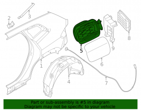 Корпус лючка бензобака BMW XM G09 23-26