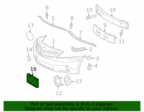 Рамка под номер передняя Toyota Camry v40 10-11
