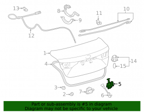 Замок крышки багажника Toyota Camry v55 15-17 usa