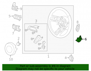 Кнопки управления на руле нижние правые Ford Mustang mk6 15-23