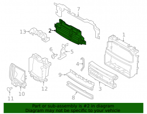 Jaluzele deflectoare superioare ale radiatorului Land Rover Discovery 17-23 2.0, 3.0 MHEV
