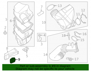 Решетка воздухоприемника BMW 5 G60 24-26 B48, B58