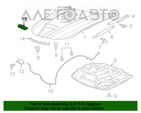 Решетка капота центр Dodge Charger 15-23 рест, SRT type